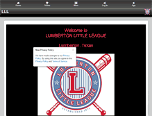 Tablet Screenshot of lumbertonlittleleague.com